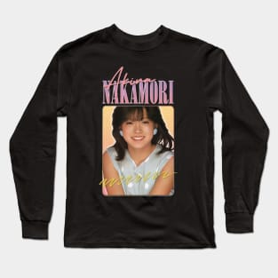 Akina Nakamori -- Retro 80s Long Sleeve T-Shirt